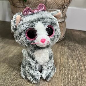 Ty Beanie Boos KIKI Gray Tabby Cat